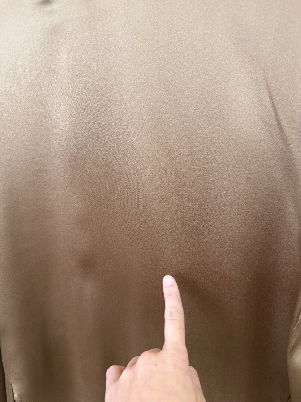 Vince Silk Wide Sleeve Blouse Light Brown XS - Picture 6 of 8
